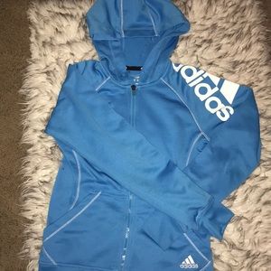 Adidas turquoise ClimaLite zip up jacket